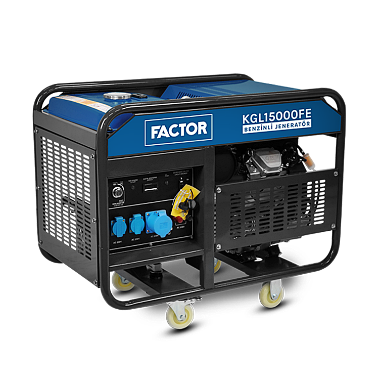 Factor FCKGL15000FE 15 kVA Marşlı Monofaze Marşlı Benzinli Jeneratör | Profesyonel Güç Jeneratörü
