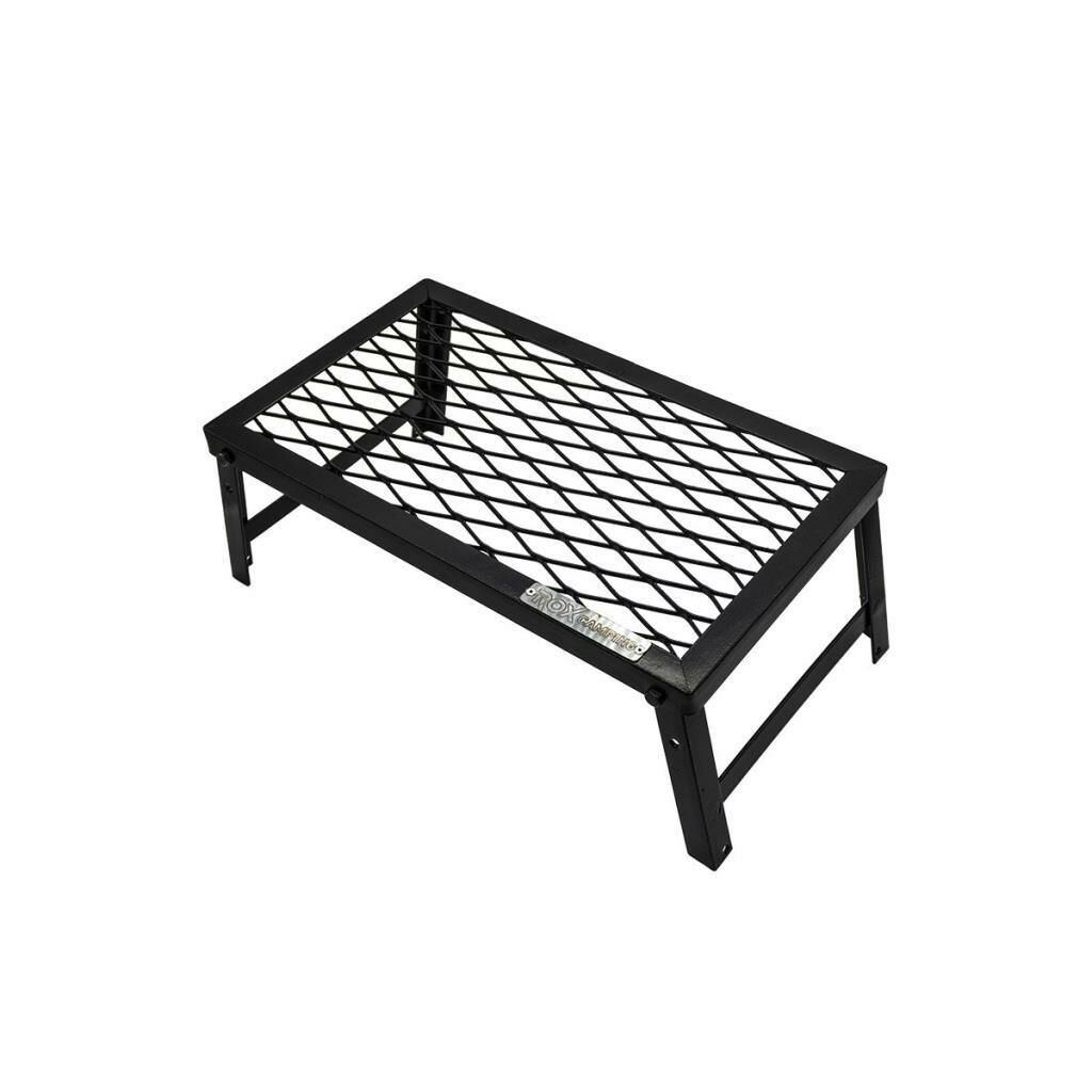 Ayaklı Ateş Üstü Kamp Izgarası X-Large | Katlanabilir Odun Ateşi Izgara | Rox Camping 0121