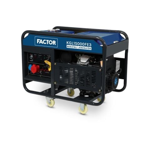 Factor FCKGL15000FE3 Benzinli Jeneratör 15 KVA Trifaze Marşlı