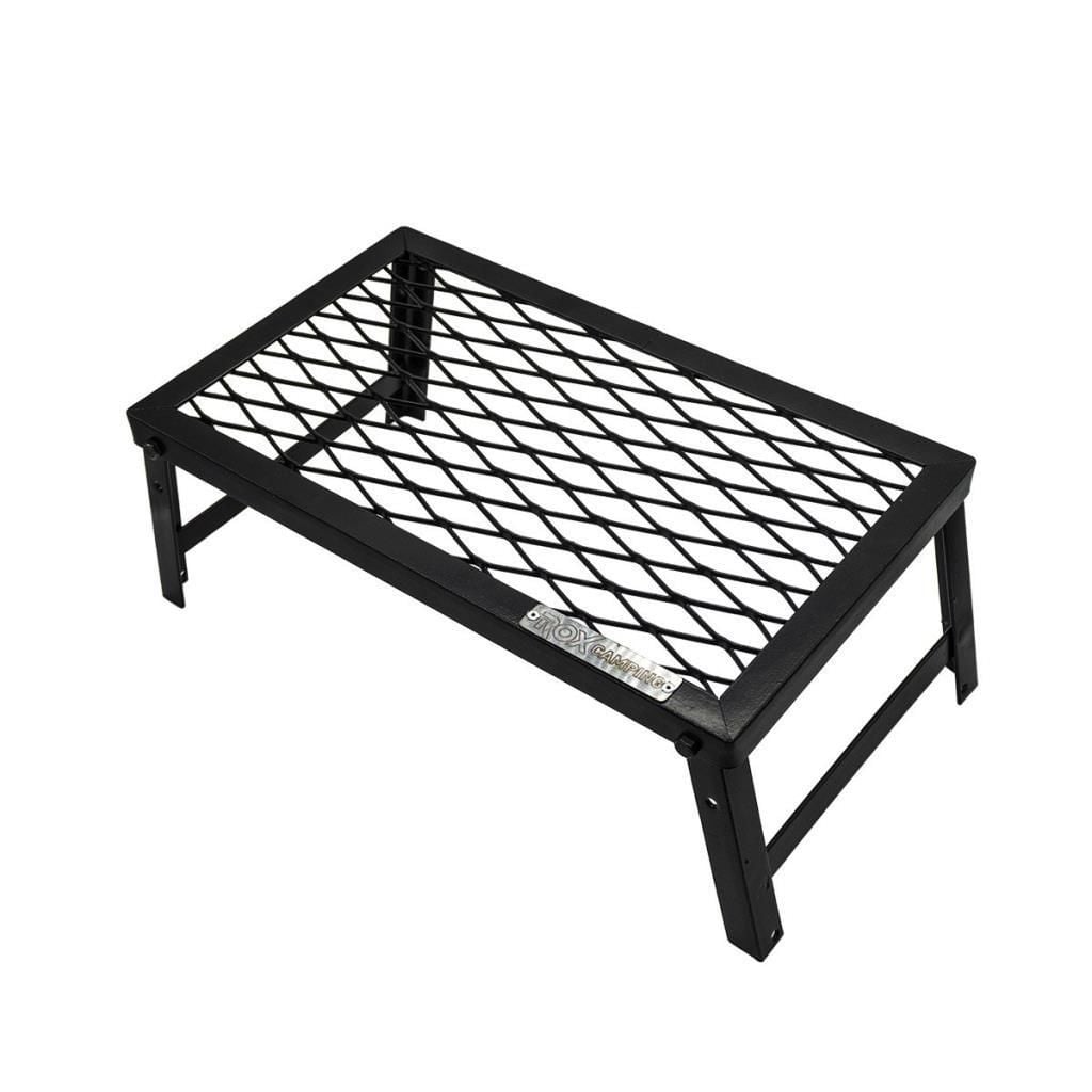 Ayaklı Ateş Üstü Kamp Izgarası X-Large | Katlanabilir Odun Ateşi Izgara | Rox Camping 0122