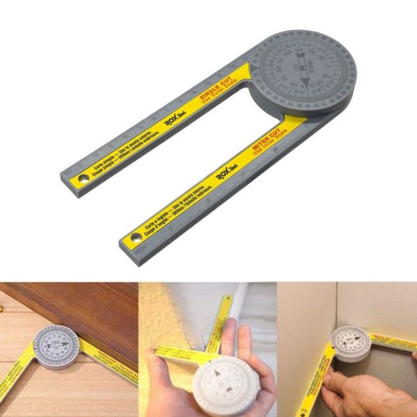 360° Açı Bulucu İletki Gönye | Katlanabilir Açı Ölçer ve Kesim Gönyesi | Rox Wood 0105