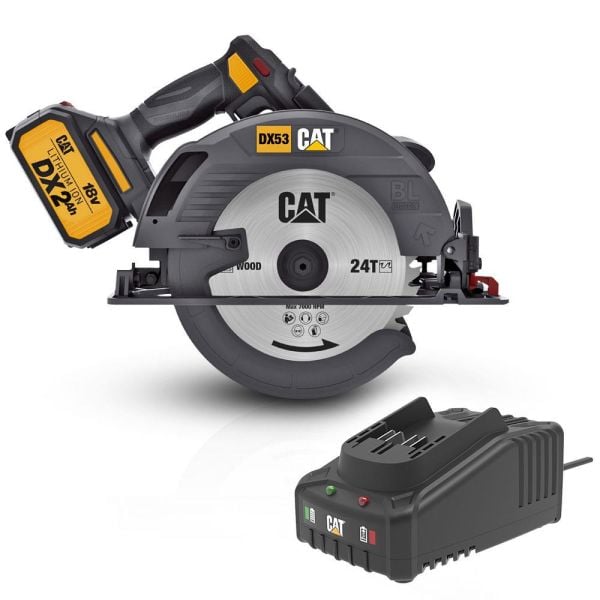CAT DX53BC Li-ion Tek Akülü Şarjlı Daire Testere 18Volt 2.0Ah /185mm