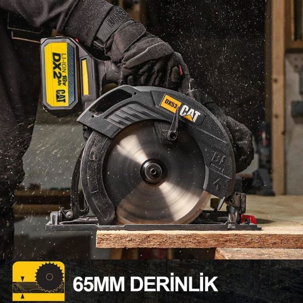 CAT DX53BC Li-ion Tek Akülü Şarjlı Daire Testere 18Volt 2.0Ah /185mm