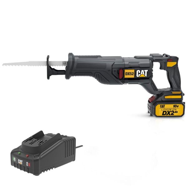 CAT DX52BC  Li-ion Tek Akülü  Şarjlı Tilki Kuyruğu Testere 18Volt 2.0Ah