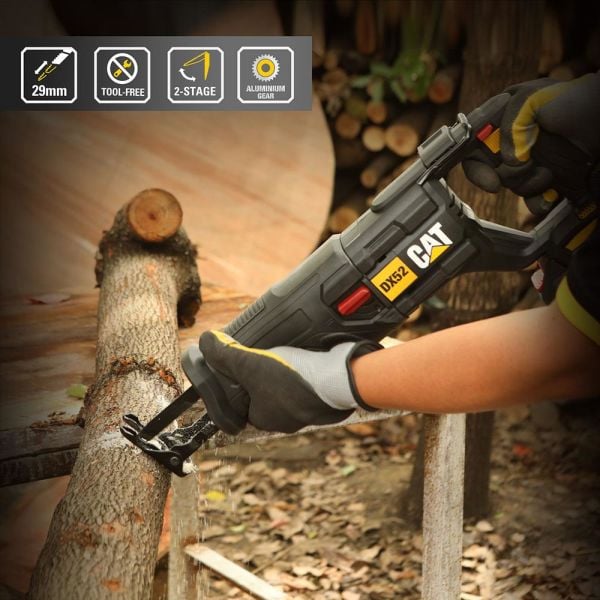 CAT DX52BC  Li-ion Tek Akülü  Şarjlı Tilki Kuyruğu Testere 18Volt 2.0Ah