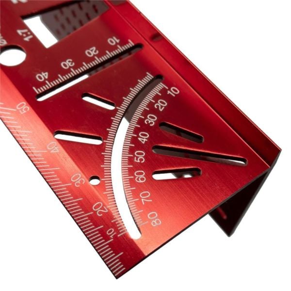 Alüminyum 3D Açılı Gönye 150 mm | Çok Fonksiyonlu İşaretleme ve Ölçüm Aparatı | Rox Wood 0092