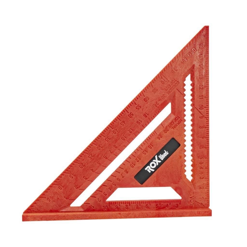 ABS Plastik Üçgen Marangoz Gönye 175 mm | Darbeye Dayanıklı Teknik Ölçüm Gönyesi | Rox Wood 0022