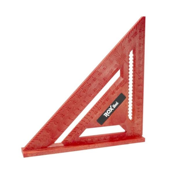 ABS Plastik Üçgen Marangoz Gönye 175 mm | Darbeye Dayanıklı Teknik Ölçüm Gönyesi | Rox Wood 0022
