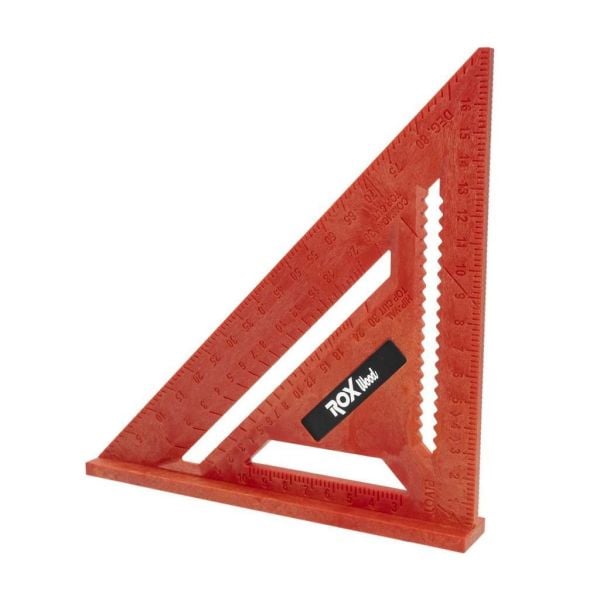 ABS Plastik Üçgen Marangoz Gönye 175 mm | Darbeye Dayanıklı Teknik Ölçüm Gönyesi | Rox Wood 0022