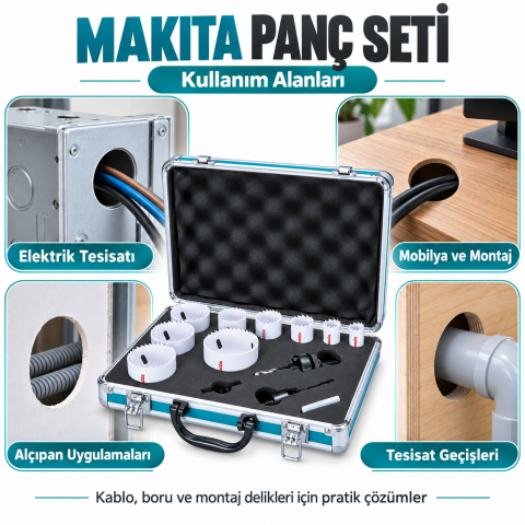 Makita D-47307 Bi-Metal Delik Testere Seti 16-76 mm (Çantalı Panç Seti)