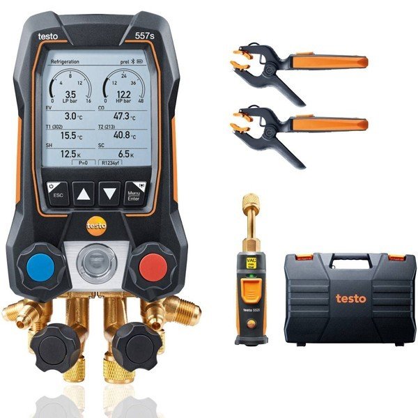 Testo 557S Akıllı Dijital Manifold Seti \'4 Yollu Valf\'