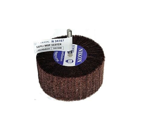 Nikon Saplı Mop Zımpara 320 Kum 80x40x6mm 10 adet