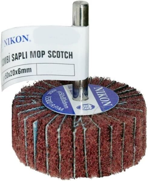 Nikon Saplı Kombi Mop Zımpara 100 Kum 50x20x6mm 10 adet