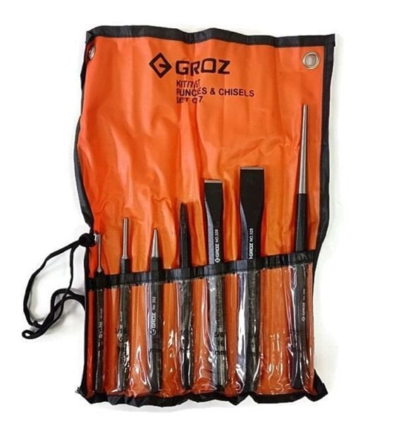 Groz KIT/7/BL1/ST Pim Zımba ve Keski Takımı 7'li