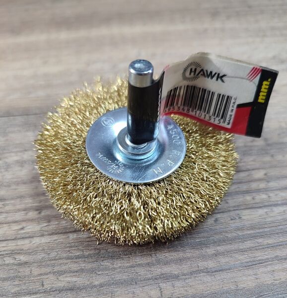 Hawk Sarı Teli  Pimli Daire Fırça Ø 60x8mm - 45 Adet