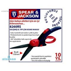 Spear & Jackson SJ-8260RS El Tipi Çim Kesme Makası – Karbon Çelik Bıçaklı, 360° Döner Başlıklı Profesyonel Çim Makası