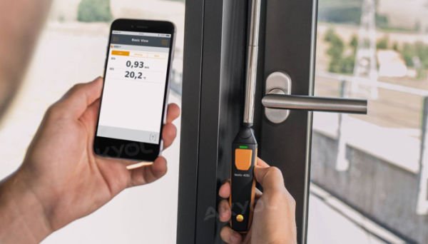 Testo 405i Akıllı Telefon ile Kullanılabilen Hot Wire Anemometre