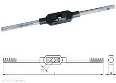 Baer 1/16-1/4 Çelik Pafta Kılavuz Kolu 130 mm