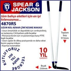 Spear & Jackson SJ-4870RS/09 Uzun Çin Kenar Kesme Makası 230 mm – Karbon Çelik Profesyonel Çim Makası