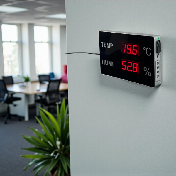 HE218A-TH Endüstriyel Sıcaklık ve Nem Ölçer Büyük LED Ekranlı | Dijital Termohigrometre