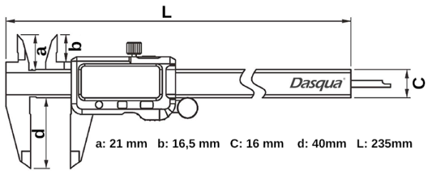 Dasqua 2000-2005 Dijital Kumpas 0-150 MM