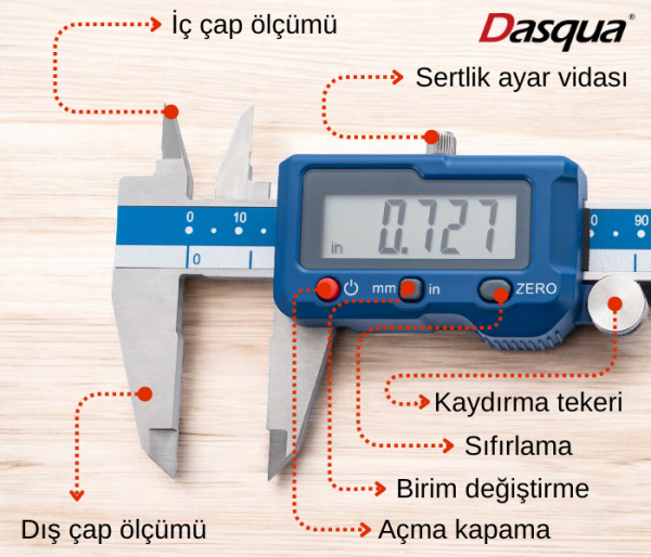 Dasqua 2000-2005 Dijital Kumpas 0-150 MM