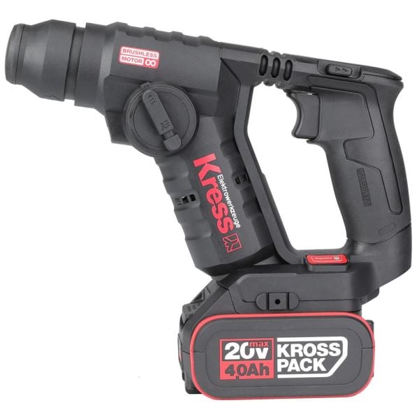 Kress KUC50.2 Çift Akülü Profesyonel SDS-Plus Pnömatik Matkap 20Volt/4.0Ah. - 1.7J  + 10mm Mandren