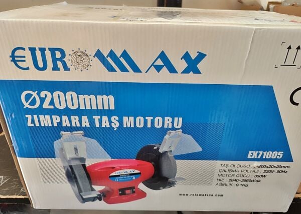 Euromax EX71005 Zımpara Taş Motoru 200 mm- 350W
