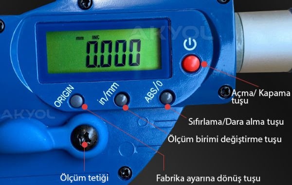 Dasqua 4220-2105 Hızlı Ölçüm Mikrometresi 0-25mm