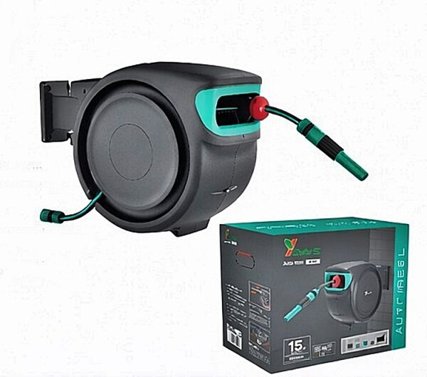 Daye 6686W25 Otomatik Hortum Tamburu 25 m | 1/2” Duvar Tipi Bahçe Hortum Sarma