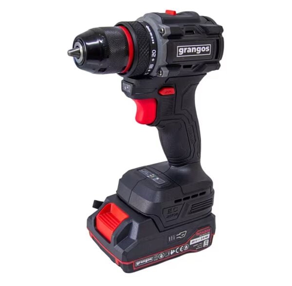 Grangos GCD20-T2 20V 2 Ah Çift Akülü Darbesiz Matkap