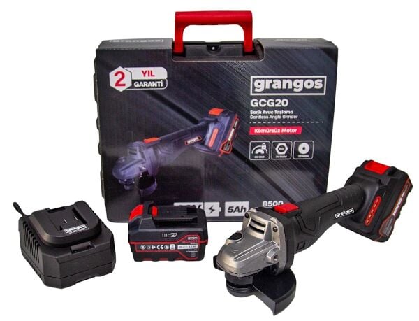 Grangos GCG20-F2 20V 5 Ah Çift Akülü Avuç Taşlama