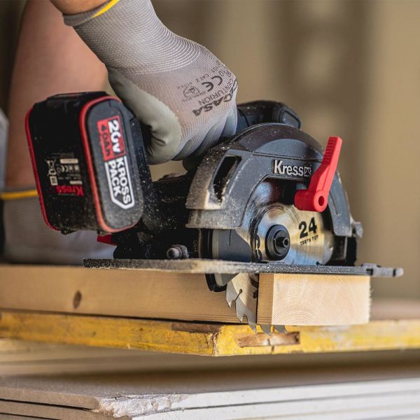 Kress KUE12.9 Profesyonel Daire Testere (Akü Dahil Değildir) 20Volt 165mm