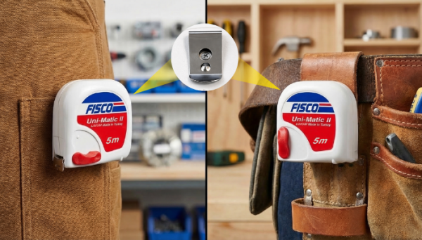 Fisco Uni-Matic II UM5M 5 Metre Şerit Metre 10’lu Paket – Profesyonel Çelik Ölçü Metresi