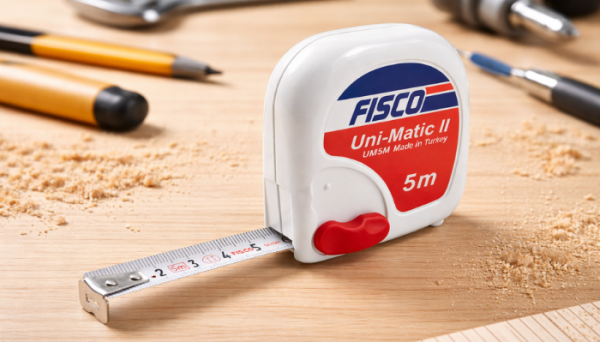 Fisco Uni-Matic II UM5M 5 Metre Şerit Metre 10’lu Paket – Profesyonel Çelik Ölçü Metresi