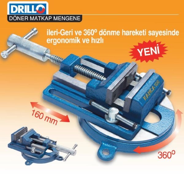 Kanca Drillo Döner Tip Matkap Mengenesi 100 mm