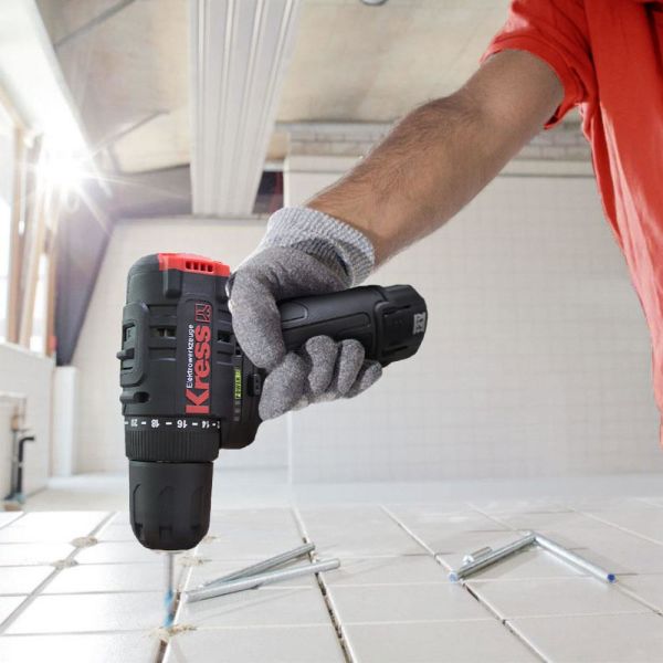 Kress KUA24  Li-ion Çift Akülü Şarjlı Matkap 12Volt/2.0Ah
