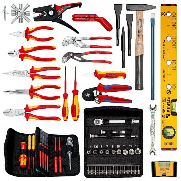 Knipex 00 21 41 ABS Tekerlekli Dolu Takım Çantası 66 Parça | Çekmeli Profesyonel El Alet Seti