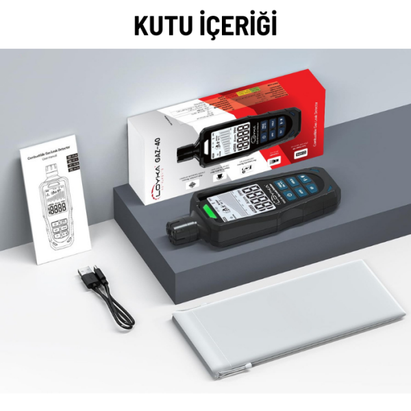 GAZ-40 Yanıcı Gaz Kaçak Dedektörü – Japon Figaro Sensörlü, Hassas Profesyonel Kullanım