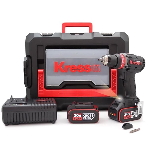 Kress KUA72.1 Çift Akülü Şarjlı Matkap 20Volt/4.0Ah