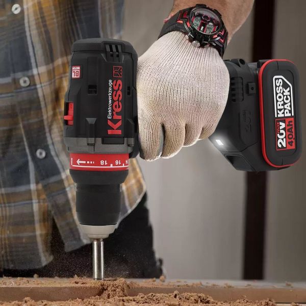 Kress KUA72.91 Kömürsüz Profesyonel Şarjlı Matkap (Akü Dahil Değildir) 20Volt