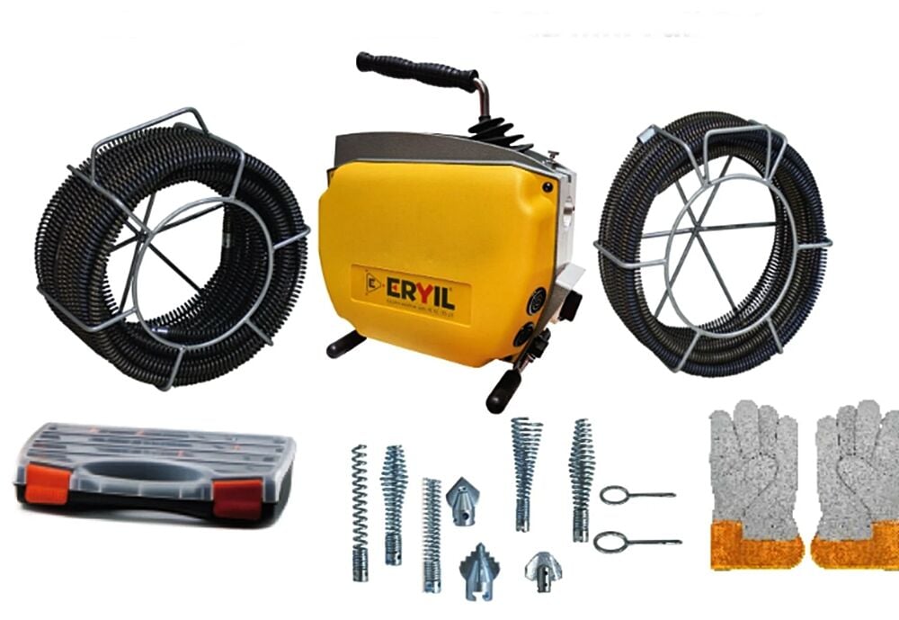 Eryıl E750 Kanal ve Pimaş Tıkanıklık Açma Makinası 16-22 mm | Profesyonel Boru Temizleme