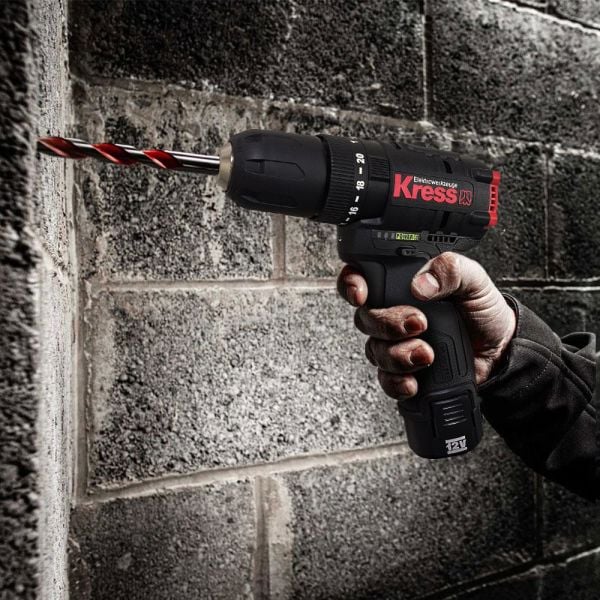 Kress KUC12 Çift Akülü Şarjlı Darbeli Matkap 12Volt/2.0Ah