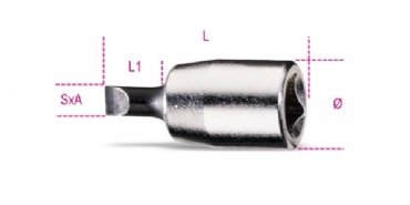 Beta 900LP 1/4'' Lokmalı Düz Tornavida 0.8x4mm