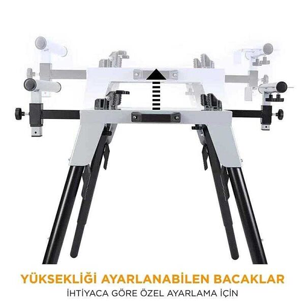 Evolution 005-0002 Profil Makinası Kesim Standı | Dayanıklı Teleskopik Kollu, Katlanır Portatif Sehpa