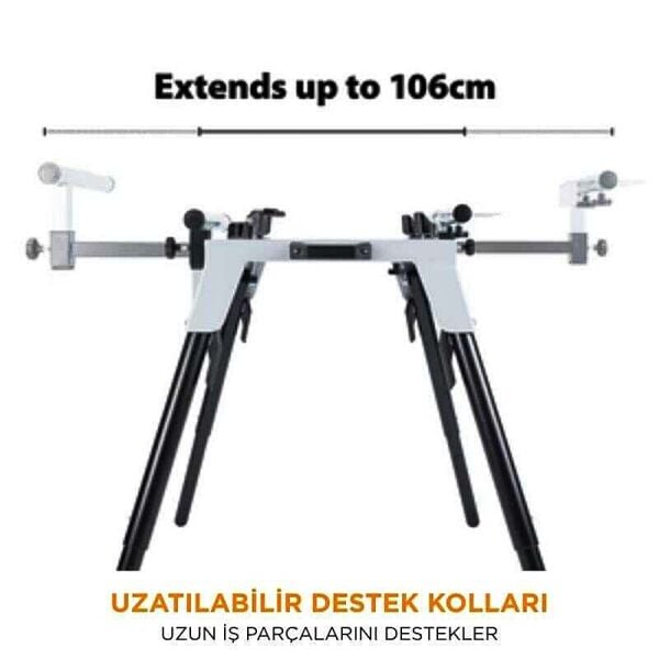 Evolution 005-0002 Profil Makinası Kesim Standı | Dayanıklı Teleskopik Kollu, Katlanır Portatif Sehpa