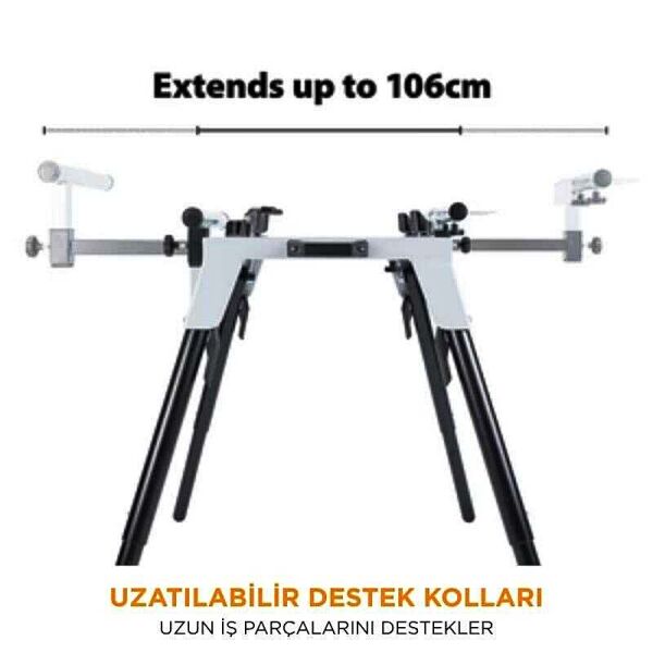 Evolution 005-0002 Profil Makinası Kesim Standı | Dayanıklı Teleskopik Kollu, Katlanır Portatif Sehpa