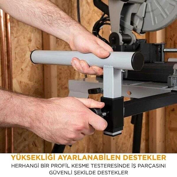 Evolution 005-0002 Profil Makinası Kesim Standı | Dayanıklı Teleskopik Kollu, Katlanır Portatif Sehpa