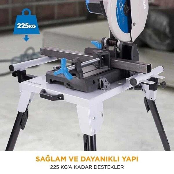 Evolution 005-0002 Profil Makinası Kesim Standı | Dayanıklı Teleskopik Kollu, Katlanır Portatif Sehpa