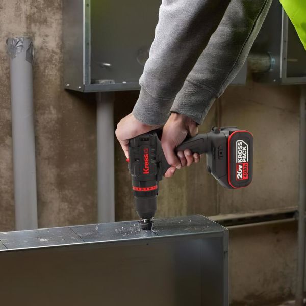 Kress KUC30 Çift Akülü Şarjlı Darbeli Matkap 20Volt/4.0Ah